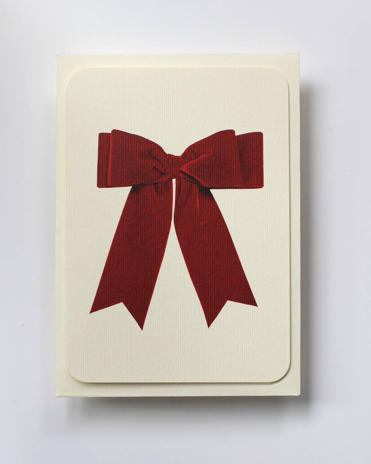 Canonbury Press - Wholesale Love Card - Red Velvet Bow Greeting Card | Birthday Card | Luxury Cards1