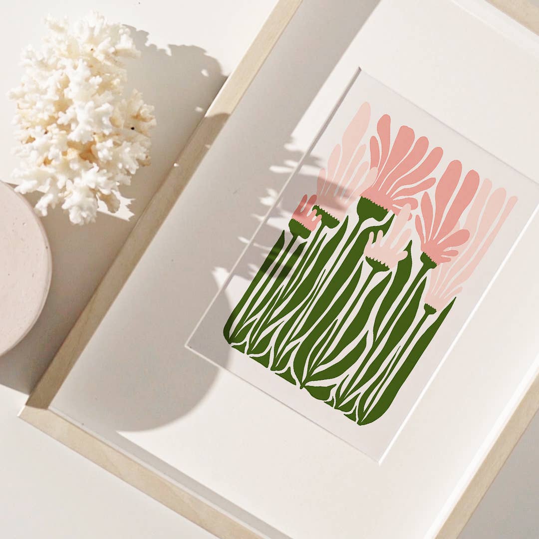 Sugar & Canvas – wholesale Art print – Flower Market Colorful Abstract Botanical Flowers Art FM1002