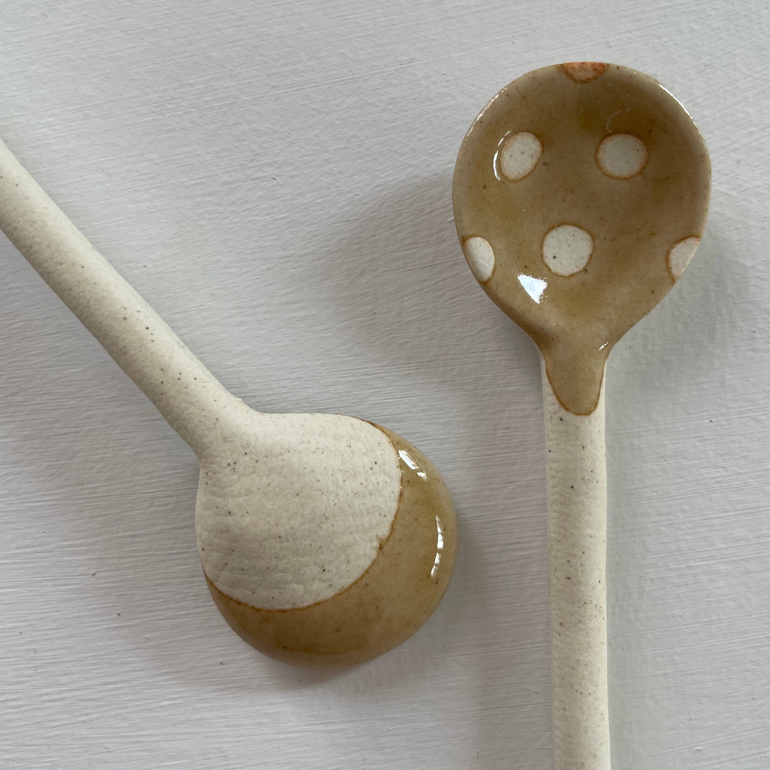 fort & field - Wholesale Table Spoon (Cutlery) - Polka dot small handmade Japanese pottery coffee tea spoon5
