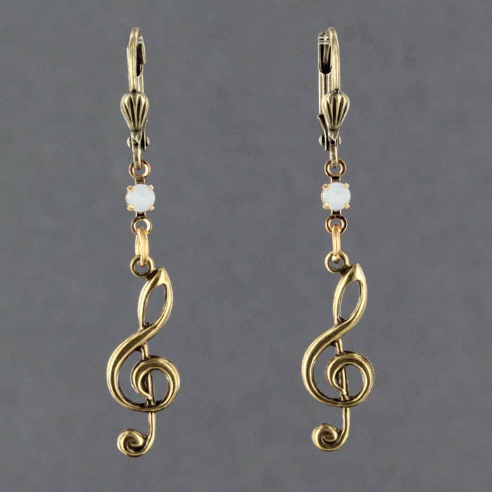 Sadie Green's Jewelry - Wholesale Dangle Earrings - Treble Clef Earring 1034-STM1