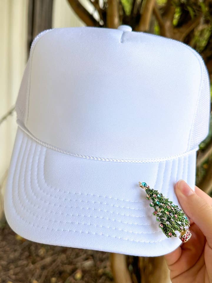 White BLANK Otto Foam Trucker Hat for wholesale by PB&J Prints Co