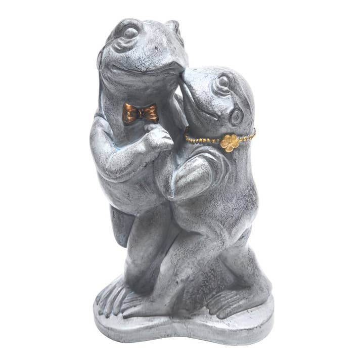 Sagebrook Home – Engroshandel Udendørs pynt/dekoration – Grå 15x9 tommer polyresin frø waltz havefigur