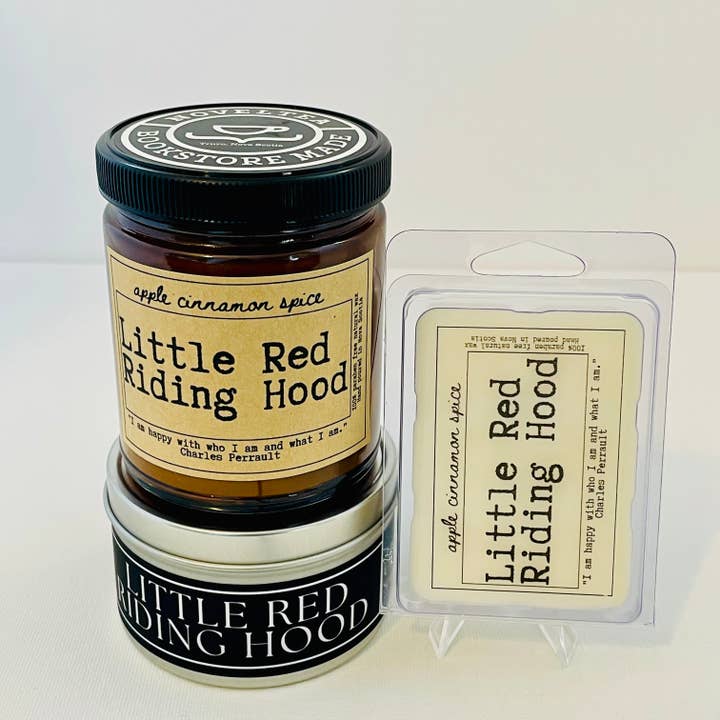 NovelTea Bookstore & Gifts - Wholesale Travel Candles - Little Red Riding Hood - Apple Spice Black Label Candle8