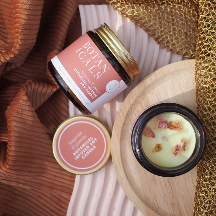 The Path to Beauty - Wholesale Travel candles - Botanicals Mini Candle ~ Tangerine & Jasmine0