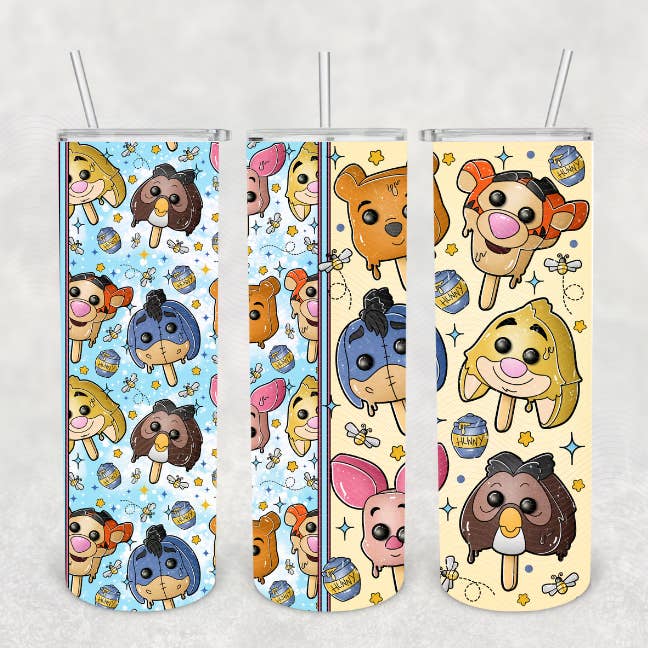 Pooh Popsicle Tumblers for wholesale by Beautiful Creations by Laney
