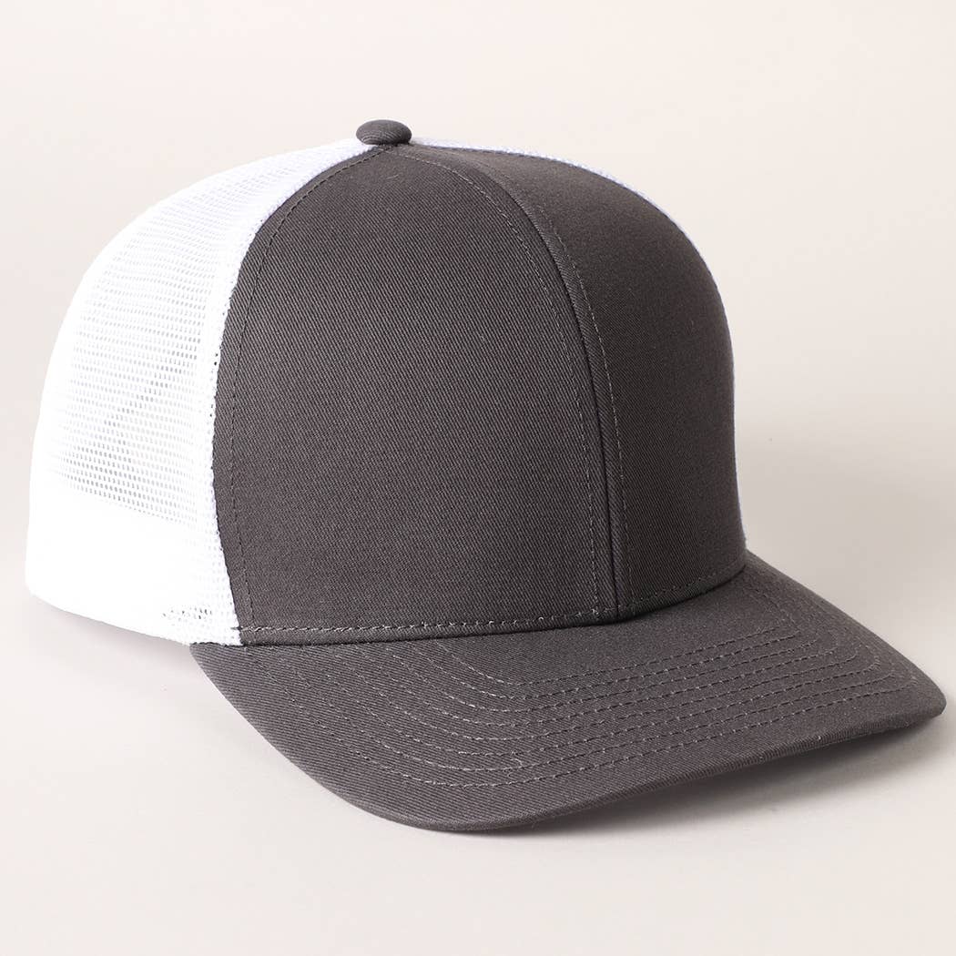 Fashion City - Wholesale Trucker Hat - Unisex - Two Tone Cotton Trucker Hat with Mesh Back6