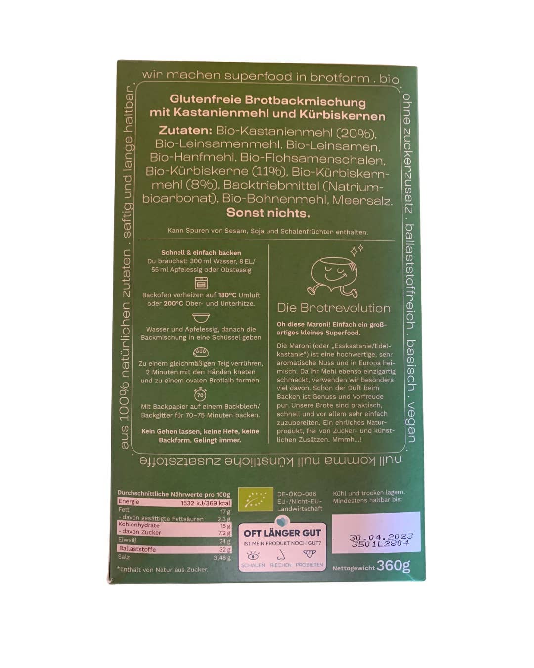 My Makery - Wholesale Bread Mix - Organic chestnut bread baking mix dark pumpkin7