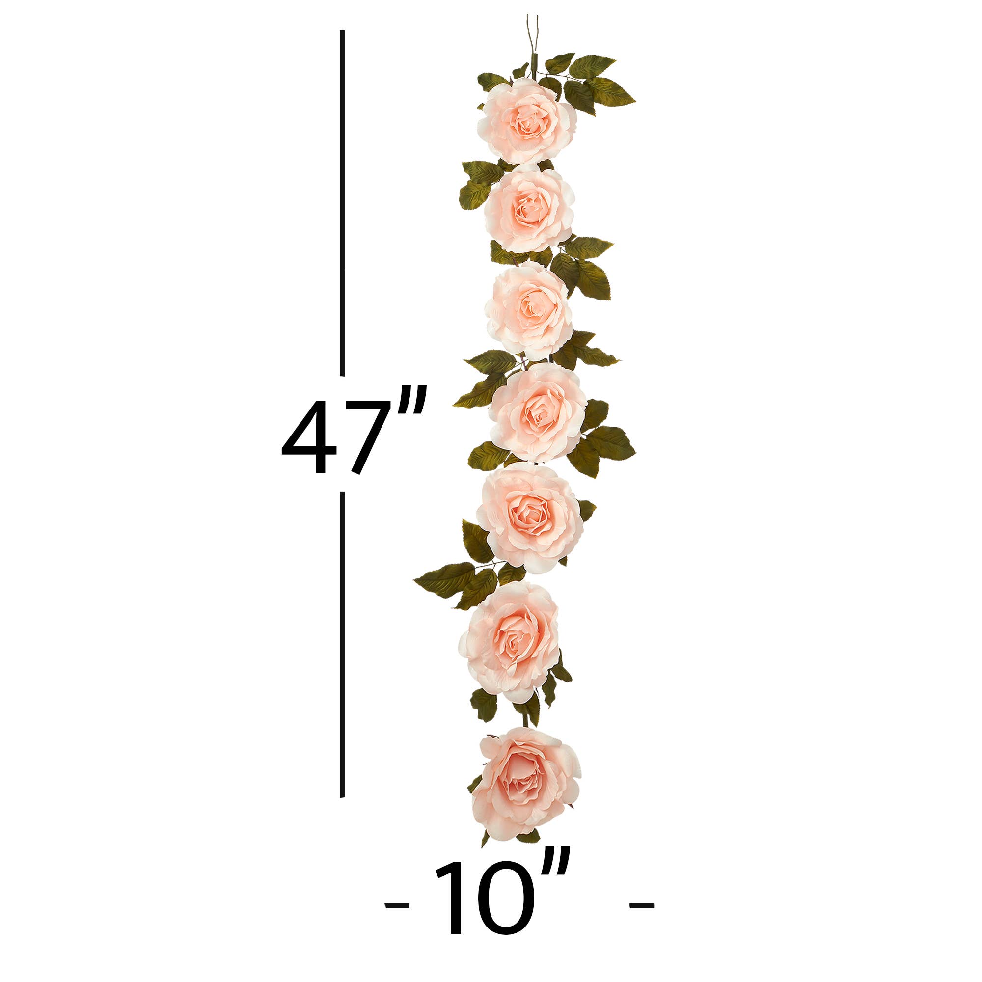 Artificial Jumbo Rose Garland - Blush for wholesale on Faire1