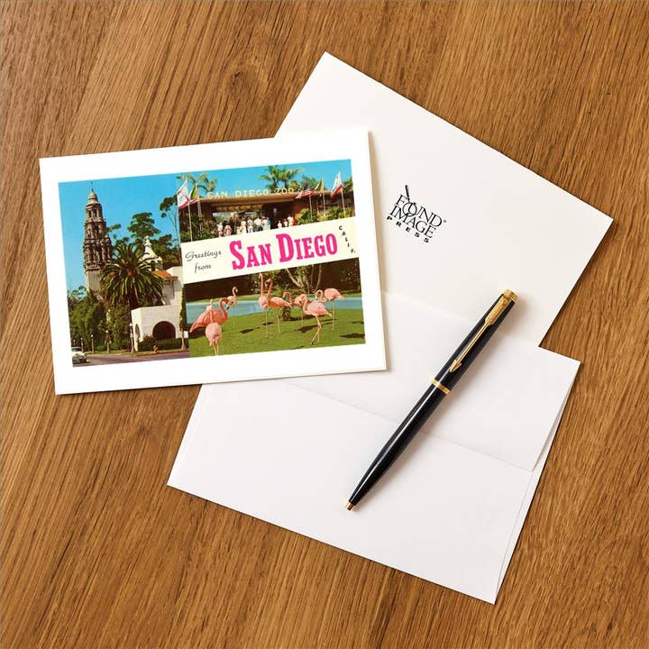 Found Image Press - Wholesale Stationery/Notecard Set - Greeting Card SD-791 Greetings From San Diego1