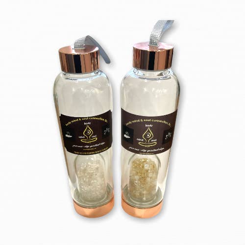The Reiki Shop - Venta al por mayor Botellas de agua - Botella de agua con infusión de cristal