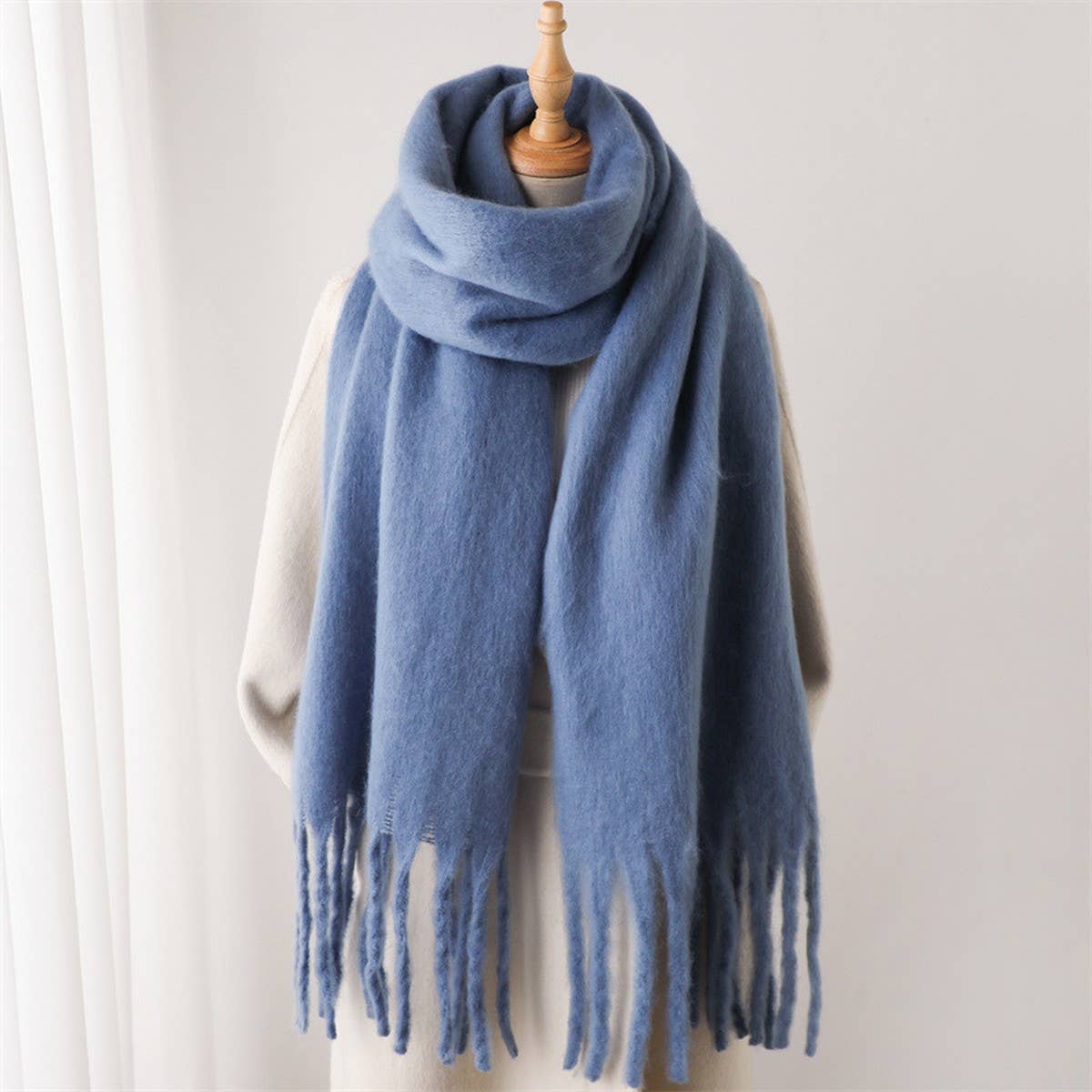 ACCITY - Wholesale Scarf - Women's - Mohair Tassel Scarf for Winter, Unisex Long Shawl_CWASC096523