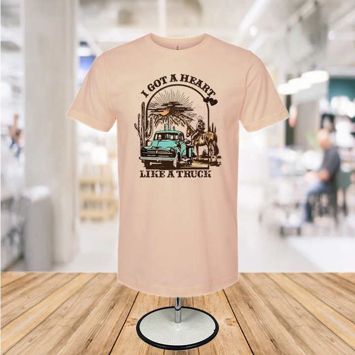 Infidel Nation Apparel – wholesale T-shirt (graphic) – unisex – Heart Like a Truck Tee2