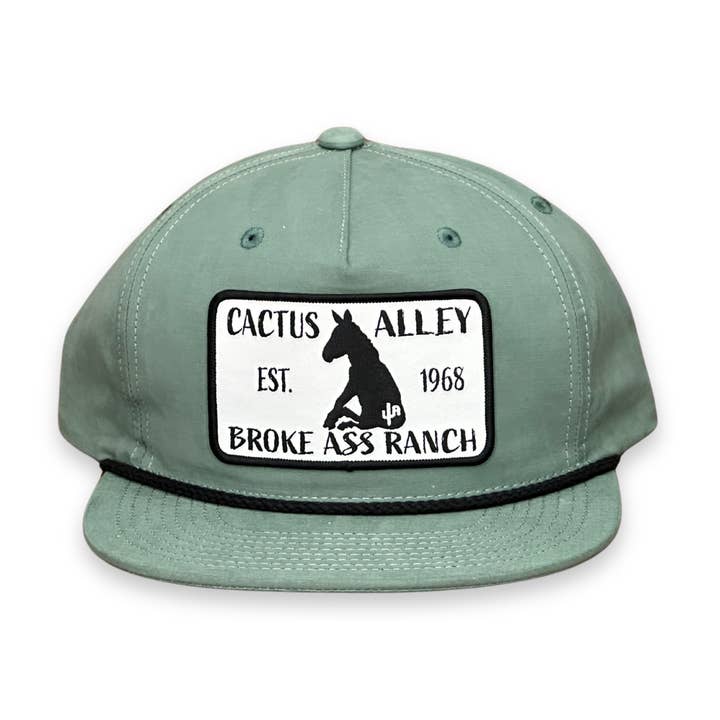 "Donkey" - Teal/Zwarte Touw, Snapback Pet (2025) voor wholesale door Cactus Alley Hat Co.