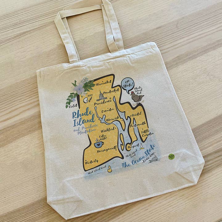 Rhode Island bomullsduk tygväska för wholesale av Gooseberry Designs