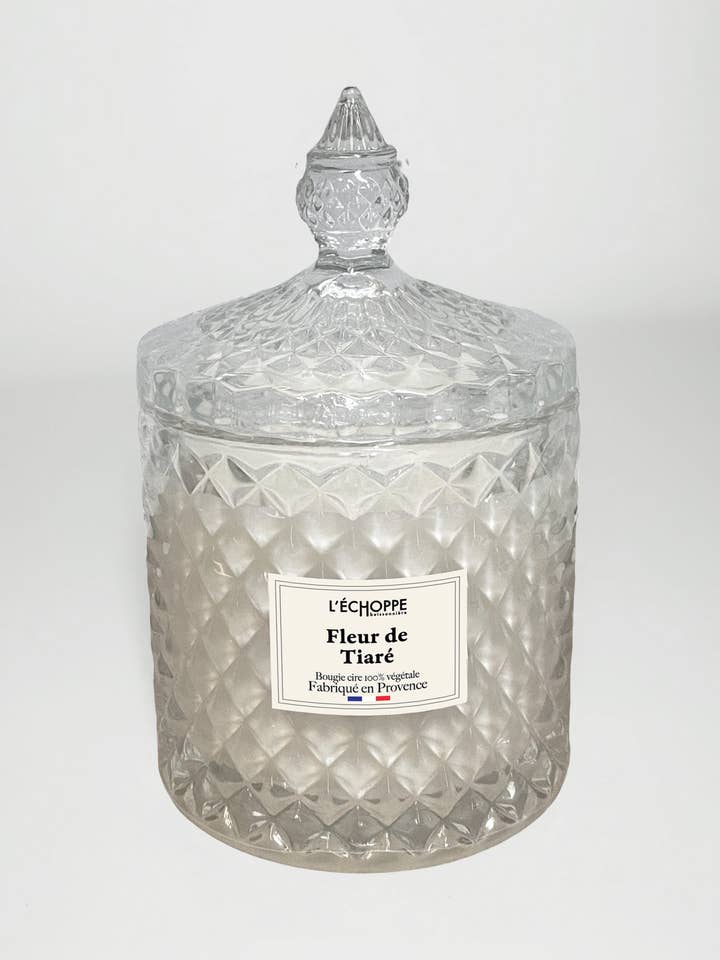 Tiare Flower - Scented Candle 200g for wholesale by L'Échoppe Buissonnière