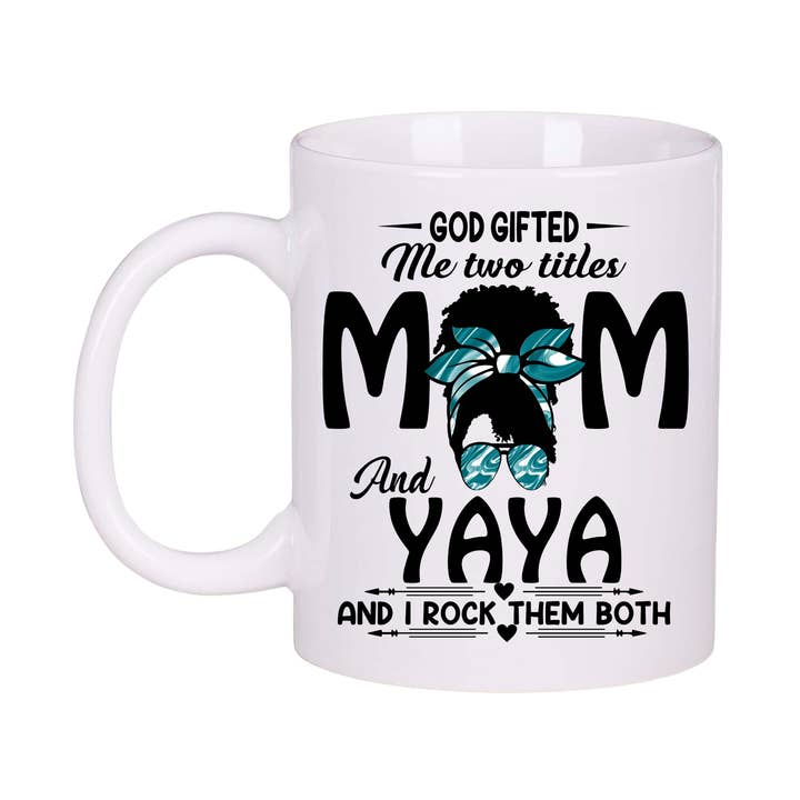 Mama Yaya Tassen- und Untersetzer-Set, Inspirierendes Dankeschön-Geschenk für Kaffee und Tee für den Großhandel von Inspire Me Positive