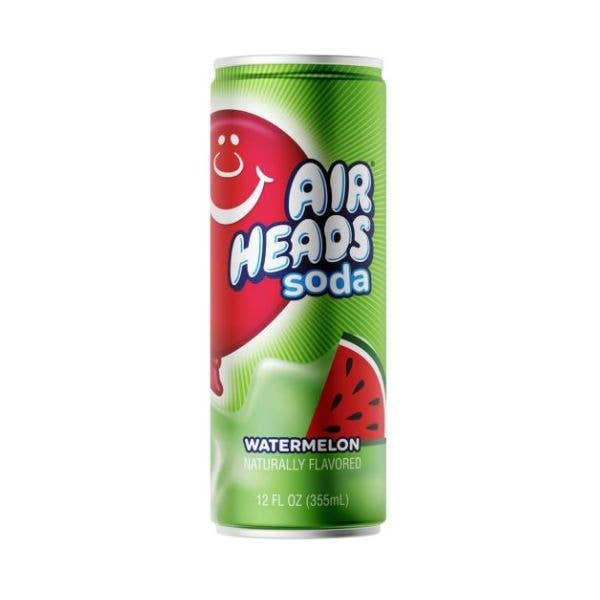 Grandpa Joe's Candy Shop - Wholesale Soda/Carbonated Drink - Airheads Soda - Watermelon, 12oz can, 12ct