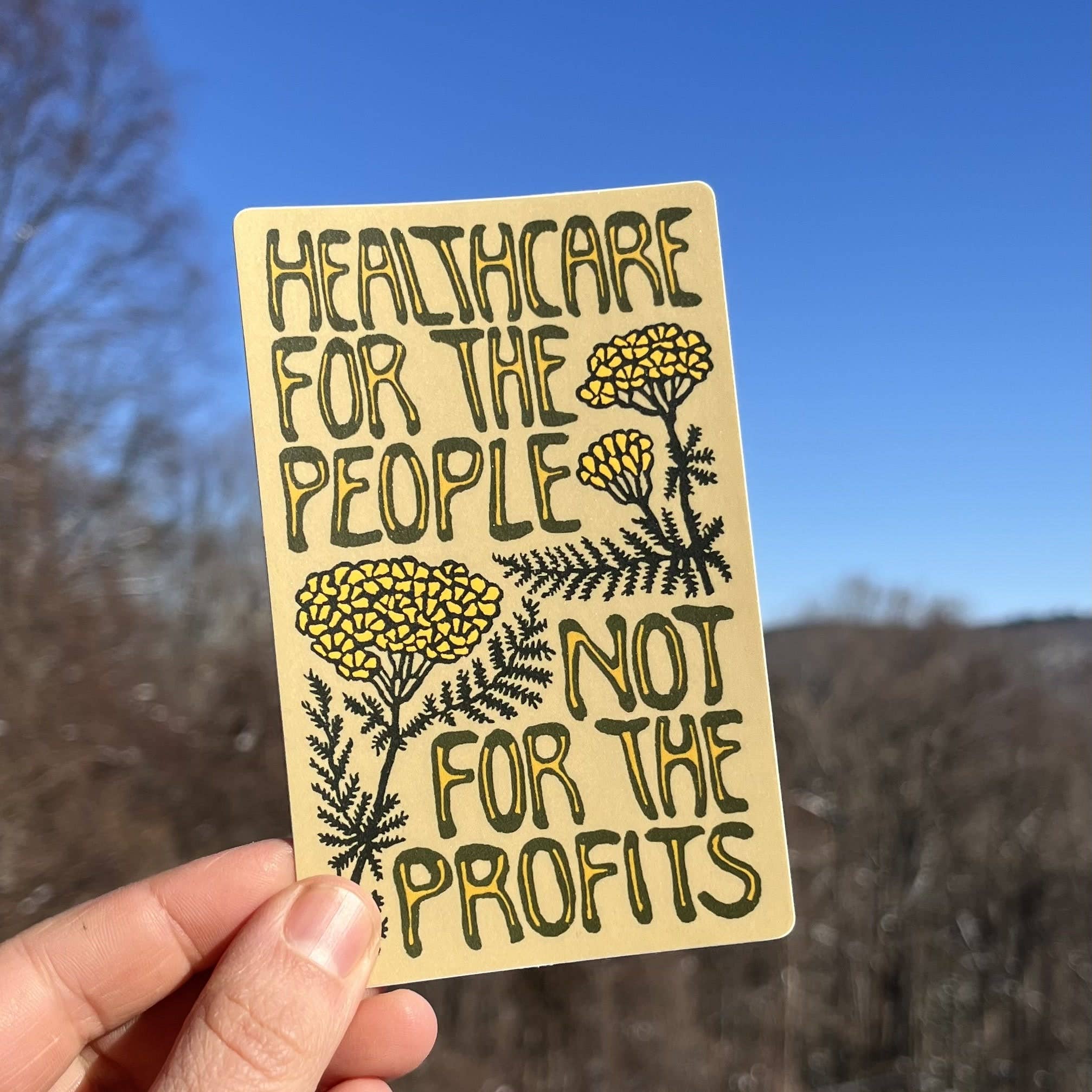stickiemi – Großhandel Aufkleber – Gesundheitsversorgung für die Menschen, nicht für den Profit Aufkleber | mattes Vinyl3