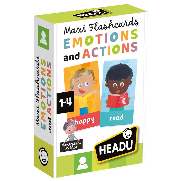Emotions and Actions Flash Cards Montessori - Toddler Toy for wholesale by Headu USA