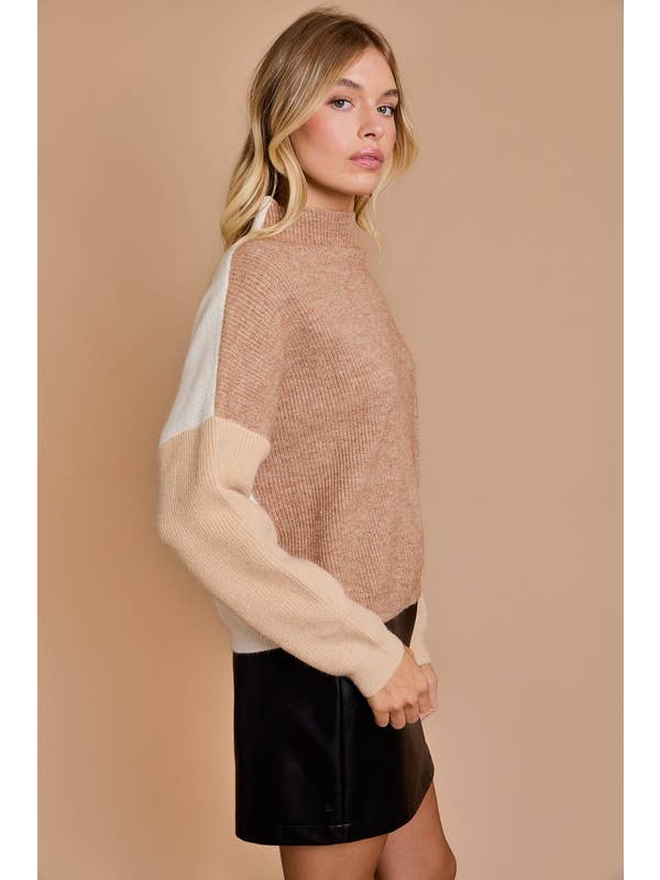 GILLI - Wholesale Knit Sweater - Women's - COLOR BLOCK OVERSIZE SWEATER