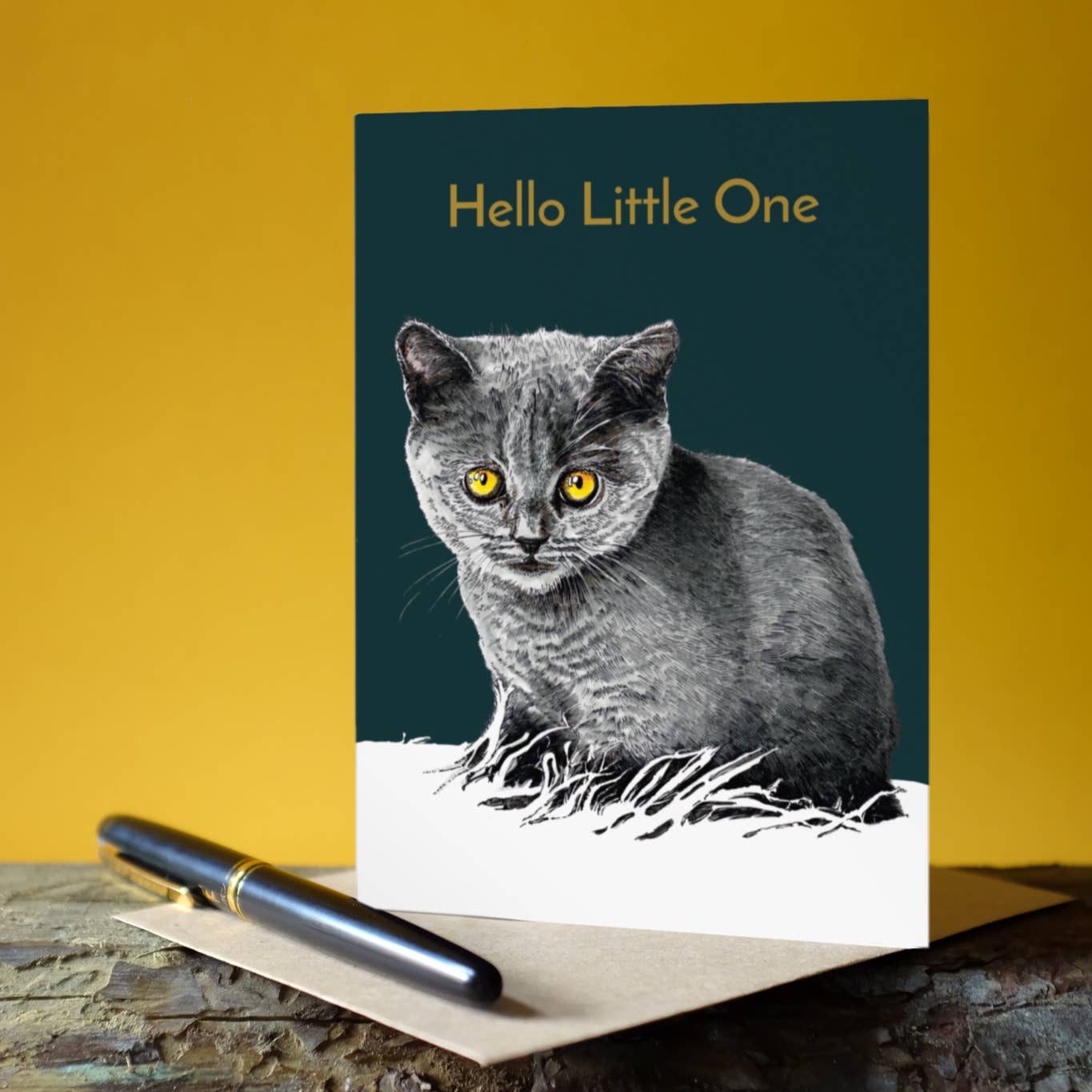 Some Ink Nice – postal de bebé por atacado – Cartão de bebê novo gatinho * Cartão de gato * Cartões de animais* Cartão de gatinho3