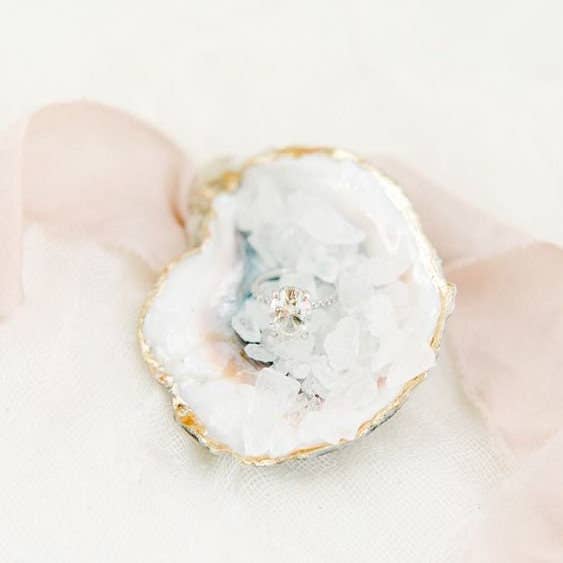 The Crushed Crystal - Wholesale Decorative Box - 1 Piece Natural Geode Agate Wedding ring box , Perfect for R