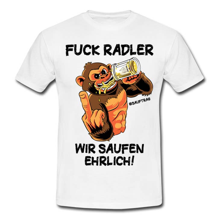 “Fuckradler” T-shirt for wholesale by Sauftrag
