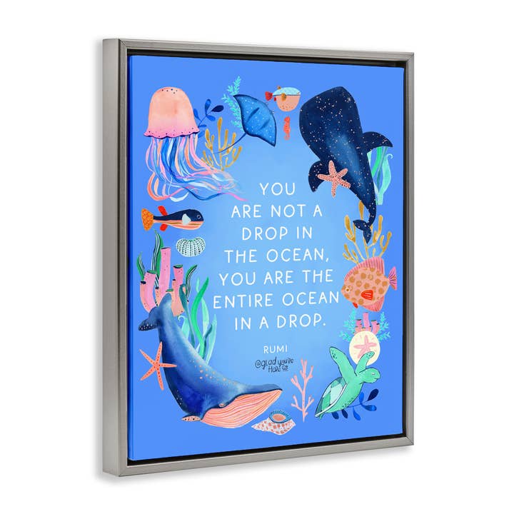 Stupell Industries - Wholesale Wall Sign - Entire Ocean In A Drop - Framed Wall Art16