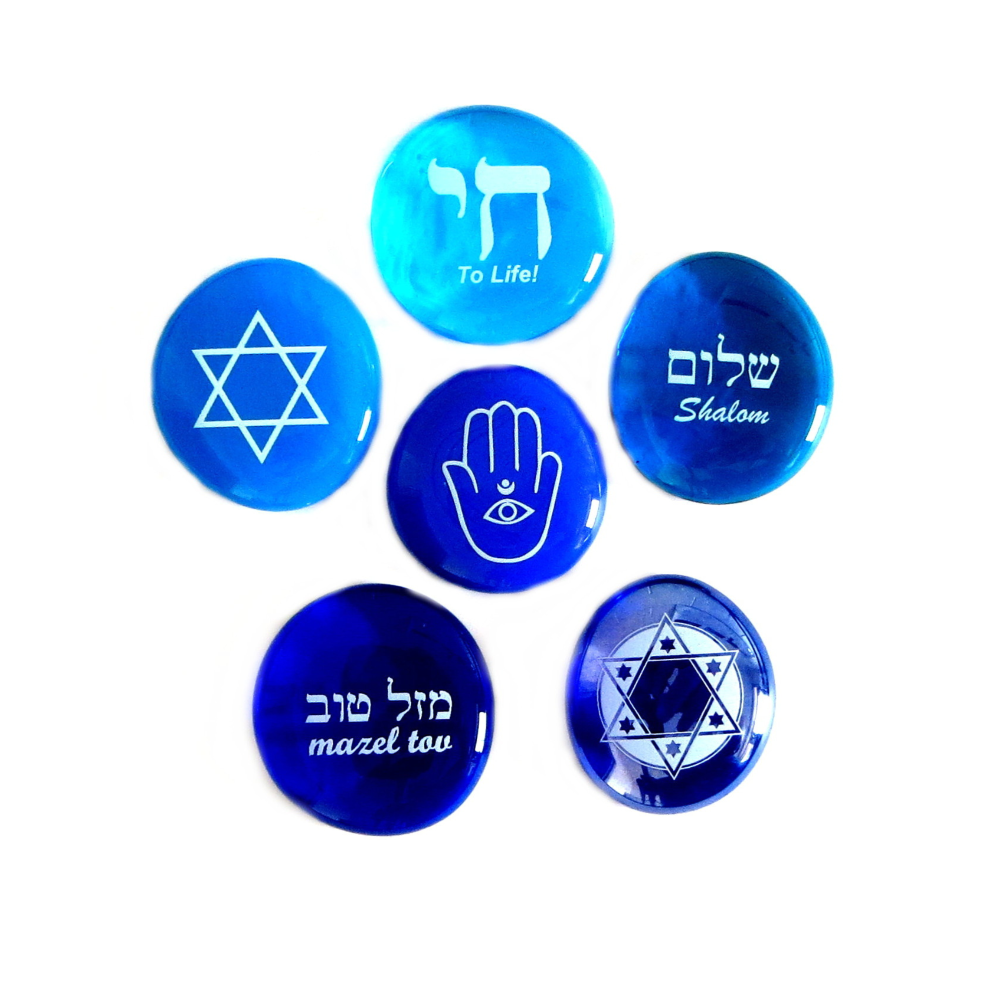 Lifeforce Glass, Inc. - Wholesale Keepsake Coin/Token - Judaica Glass Stones, Hanukkah Gifts and Decor6