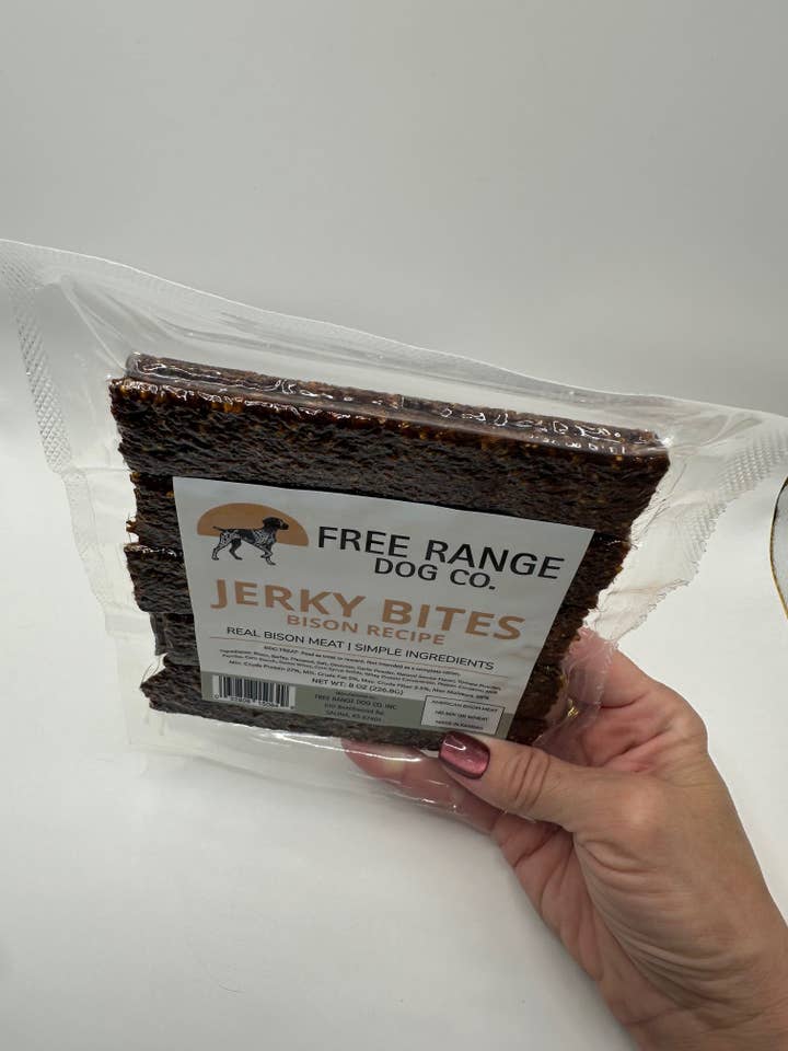 Bison Bites - 8 ounce package for wholesale by Free Range Dog Co