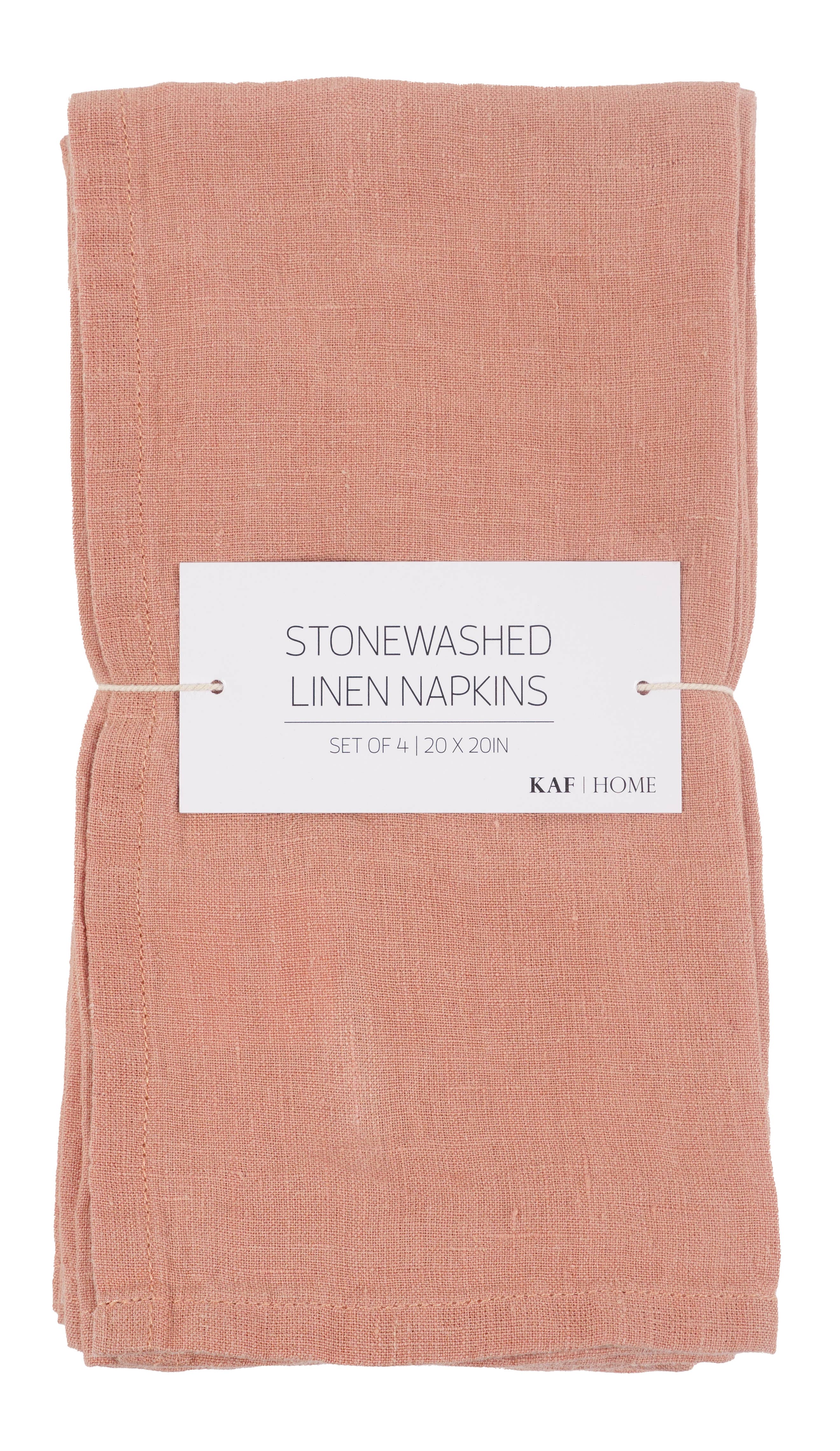 KAF Home - Wholesale Dinner & Cloth Napkin - Verona 100% Stone Washed Linen Napkins-Set Of 4, 20" x 20"7