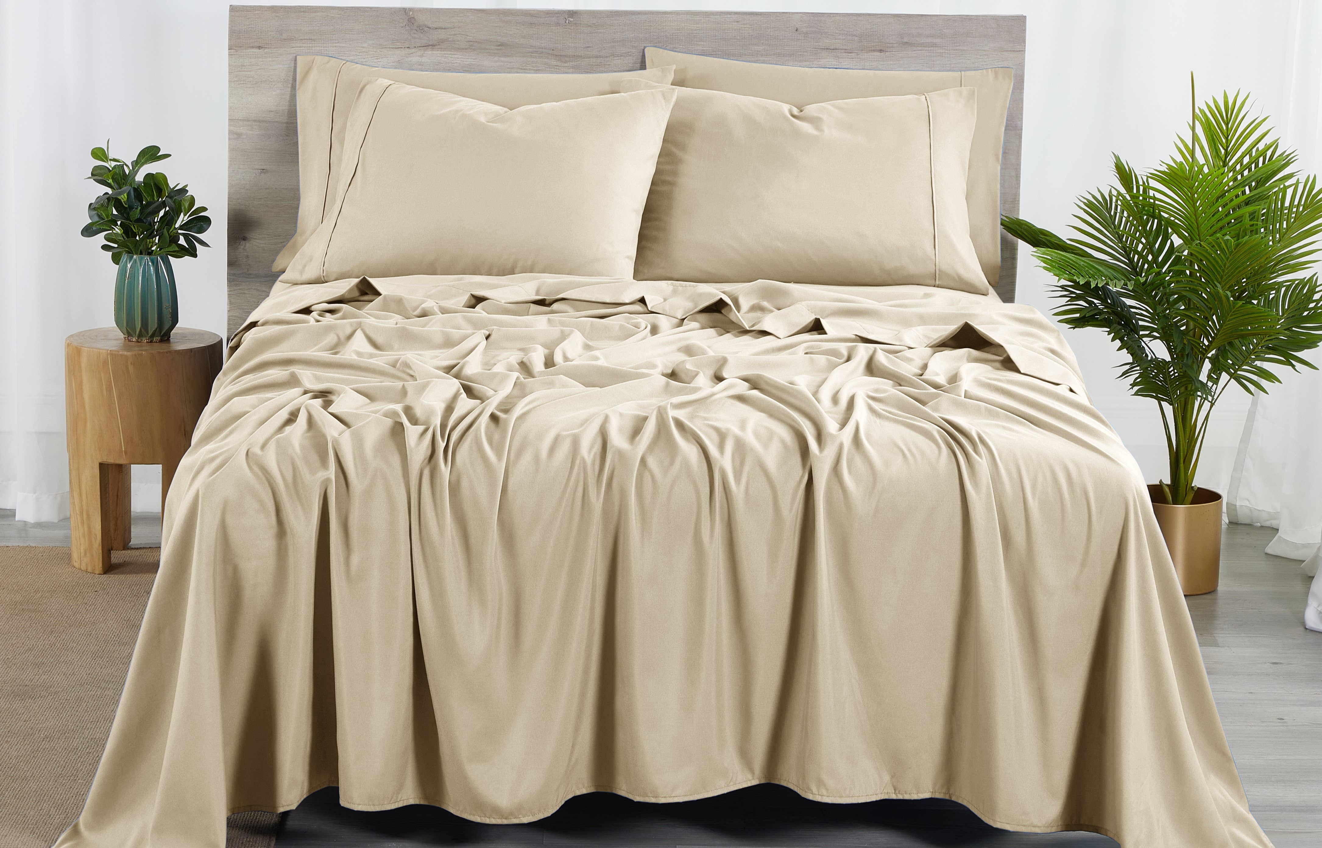 Bed Bath Fashions - Wholesale Sheet Set - Bibb Home 2000 Count 6-Piece Bamboo Sheet Set with Suregrip7
