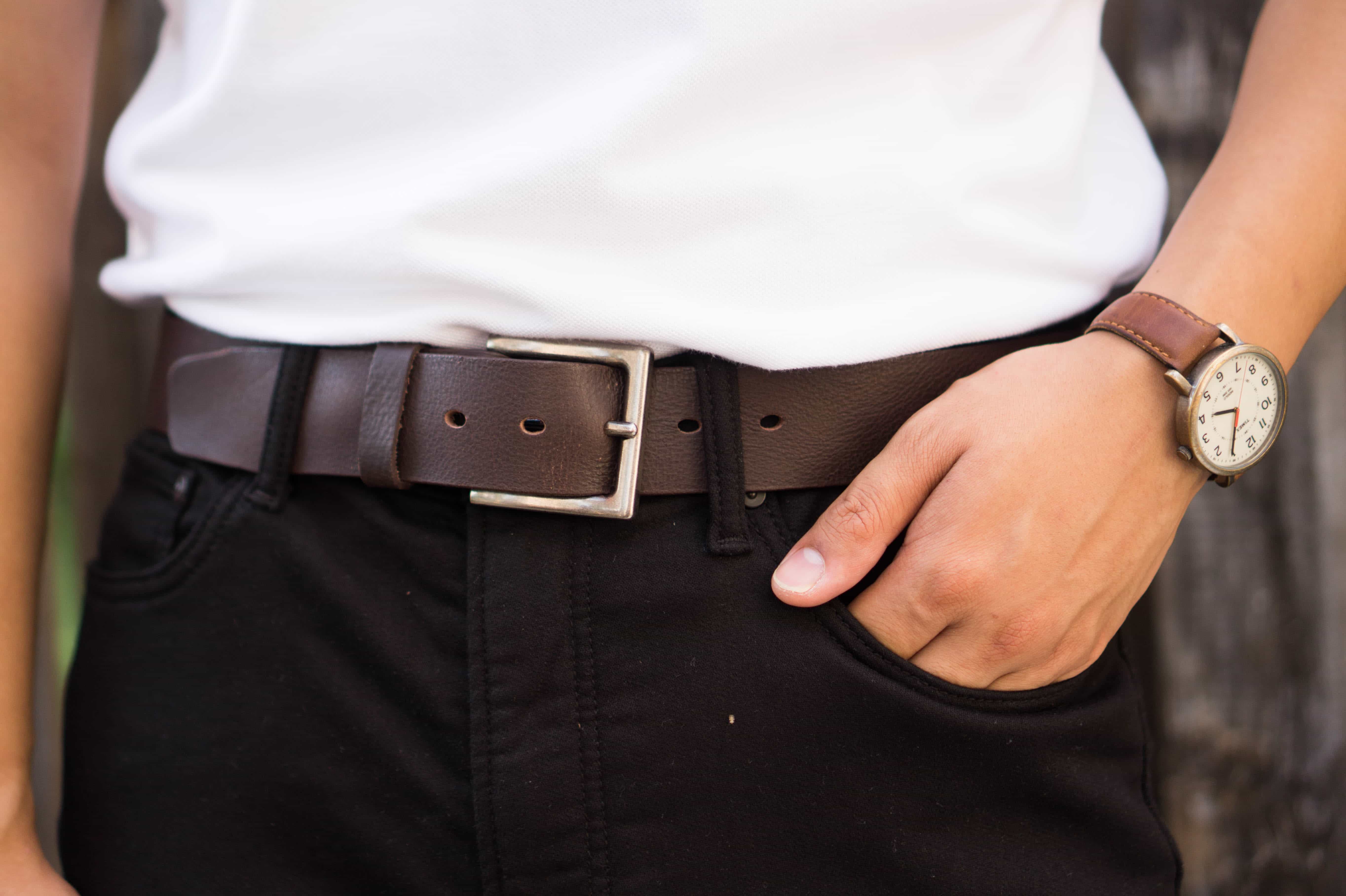 NAB LEATHER - Wholesale Belt - Unisex - The Long Haul Belt - Classic Cognac 100% Real Leather Belt1