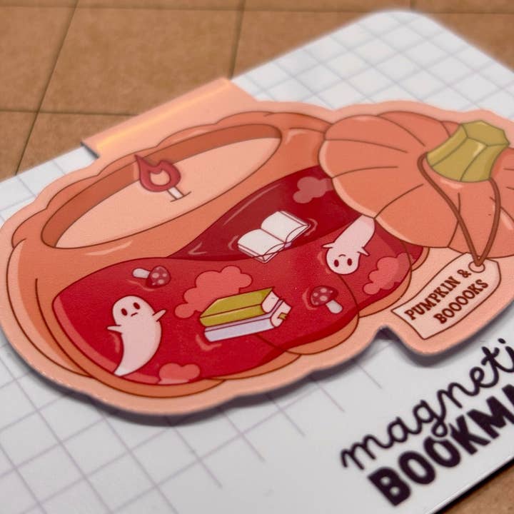 Stickiply - Wholesale Bookmark - Pumpkin & Books | Magnetic Bookmark4