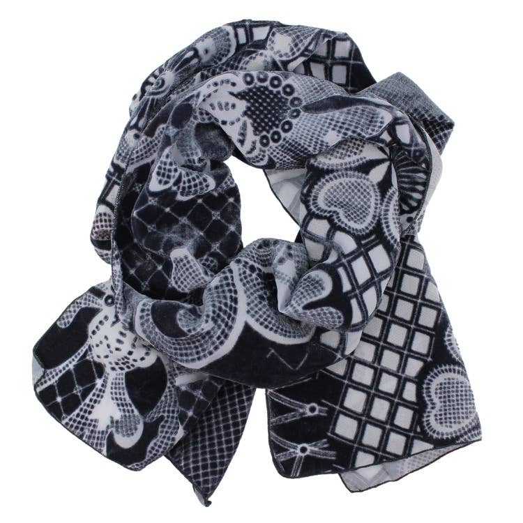 Dana Herbert - Wholesale Scarf - Women's - Burnout Velvet Scarf13