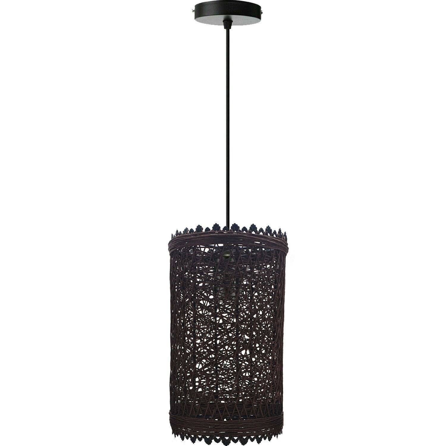 Ledsone - Wholesale Chandelier/Hanging Light - Modern Pendant Light Rattan Wicker Basket Ceiling Pendant6