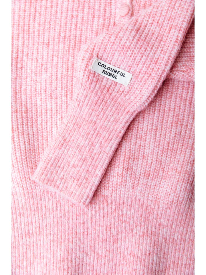 Coral Jersey de Punto con Botones Yfke | Coral de venta al por mayor en Faire