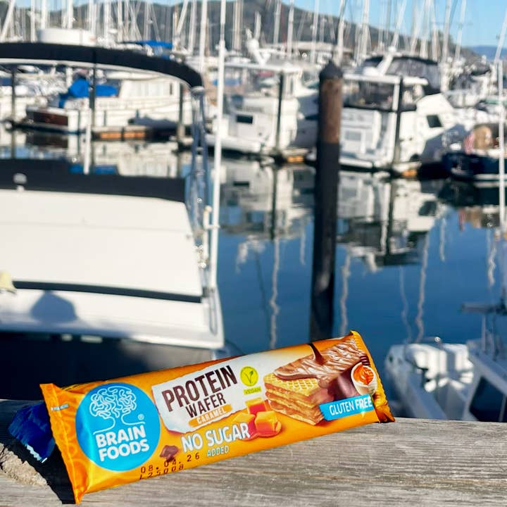 Wilton Mettler LLC - Wholesale Snack Bar - BRAIN FOODS Gluten Free Vegan Wafers (Caramel Protein)4