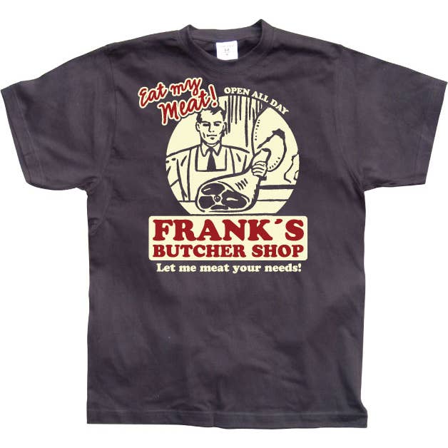 Hybris Production AB – wholesale Screen printed t-shirt – unisex – Frank's Butcher Shop T-Shirt1