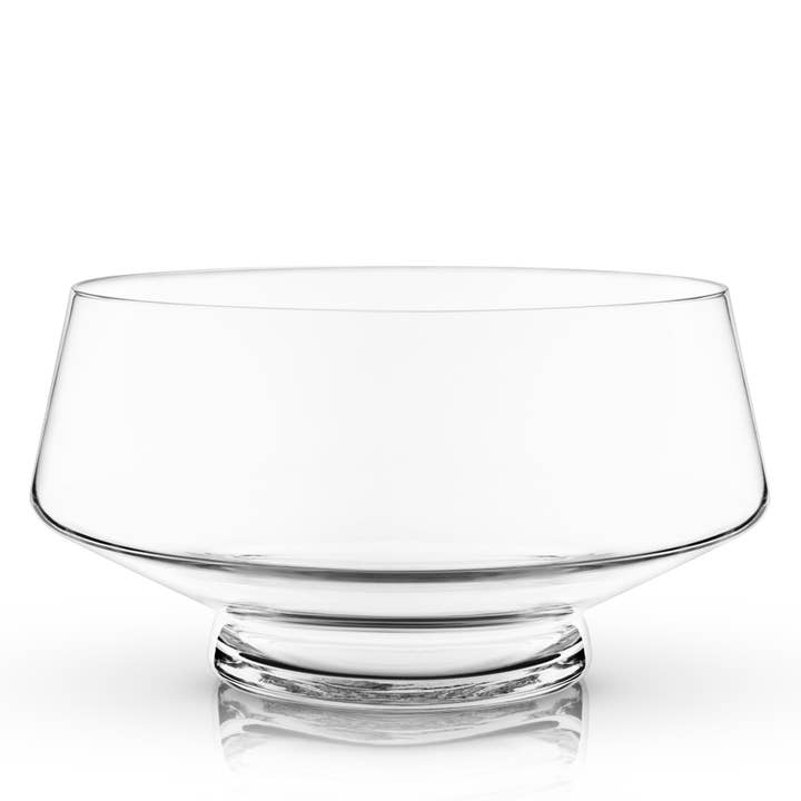 Viski - Wholesale Punch Bowl - Raye™ Footed Heavy Base Angled Glass Punch Bowl2