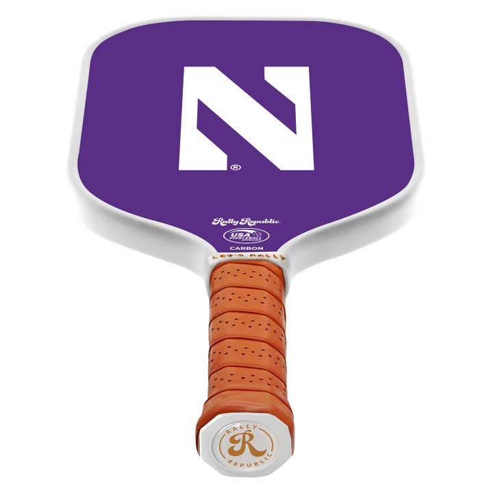 Rally Republic - Wholesale Sporting Accessories - Northwestern Wildcats Purple N Primary Athletic Mark Pickleball Paddle (B2B)