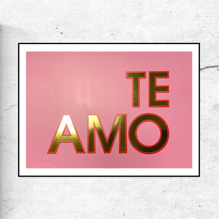 Te Amo - Impressão em folha de ouro por atacado de DOODLE MOO LTD