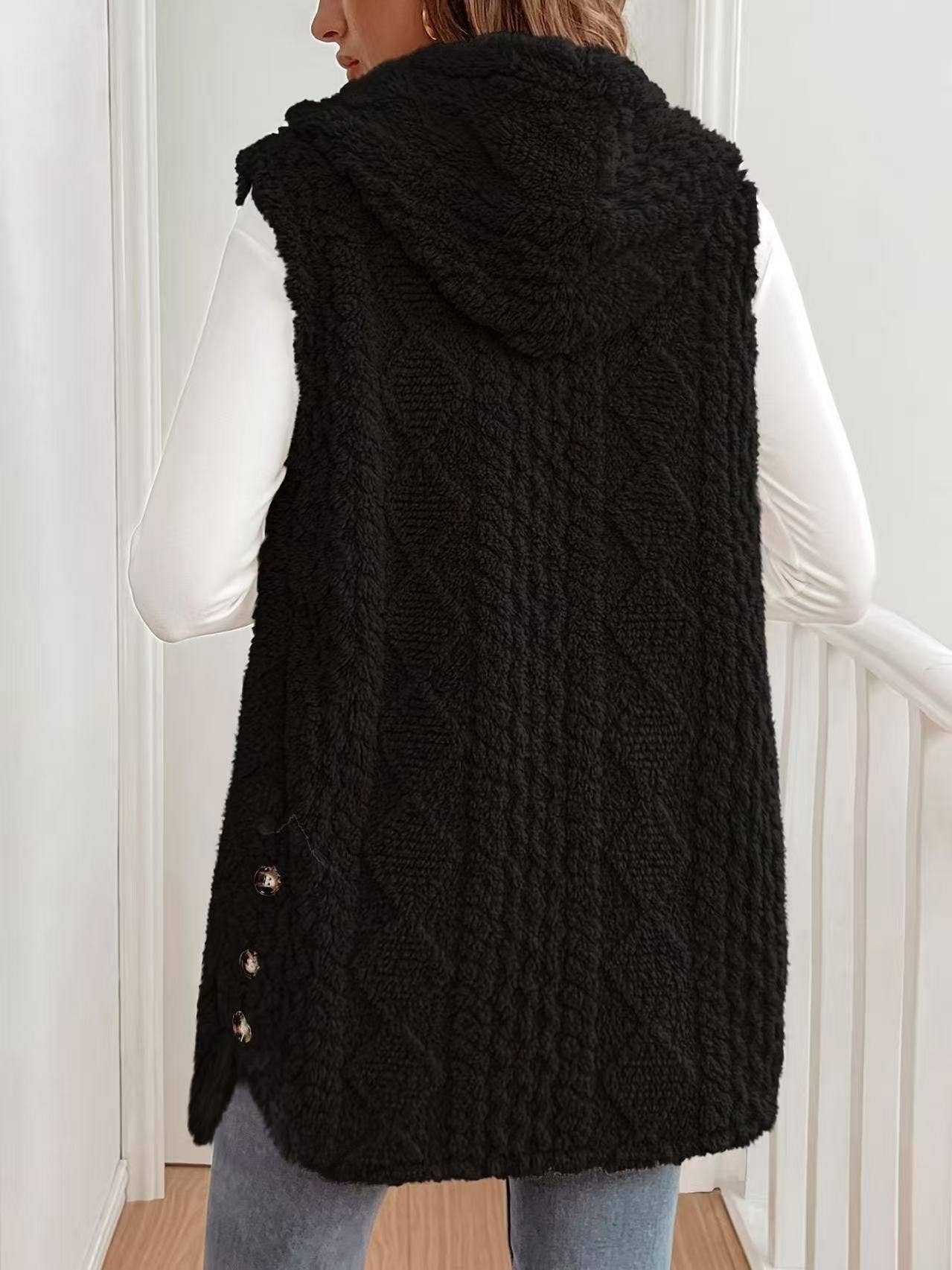 Miss Sparkling - Wholesale Outerwear Vest - Women's - Hooded Fleece Vest4