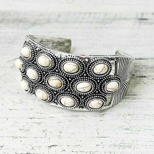 Artini Accessories - Wholesale Cuff Bracelet - Bejeweled Western Stone Bangle3