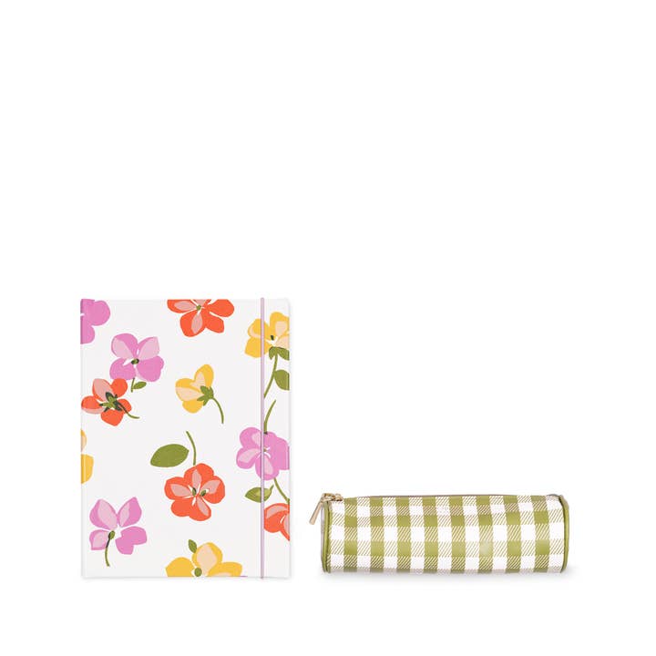 Journal and Pen Case Set, Spring Pansies for wholesale by Kate Spade New York by Lifeguard Press
