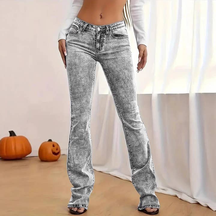 ELC Elaine Stretch Slim Fit and Flared Jeans for wholesale by Revella The Label