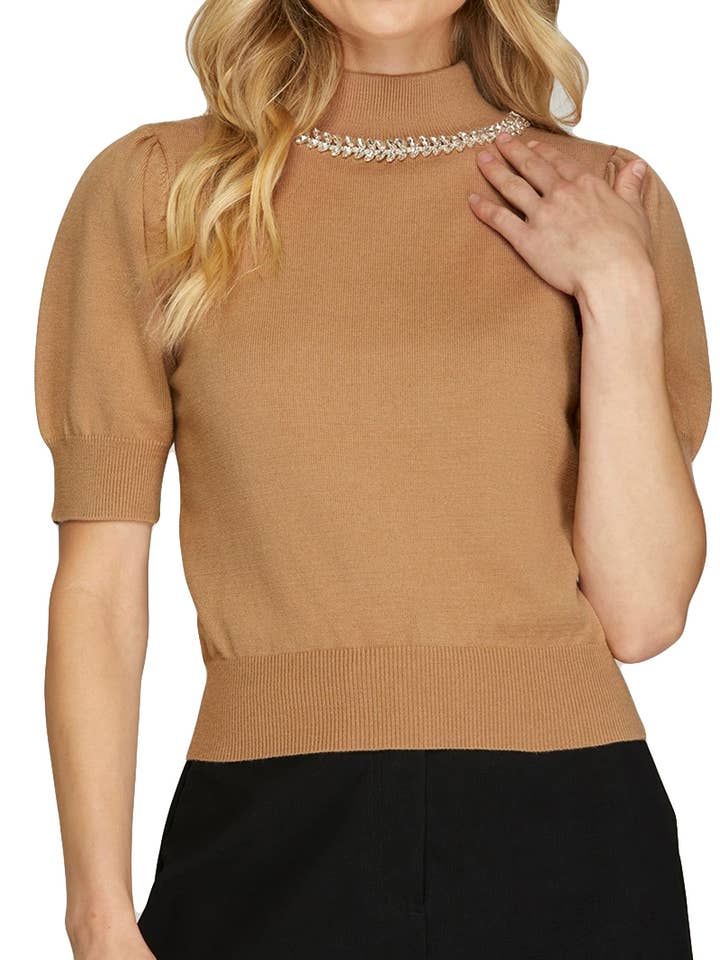 Trui met strass en kralen voor wholesale door Vanilla Monkey