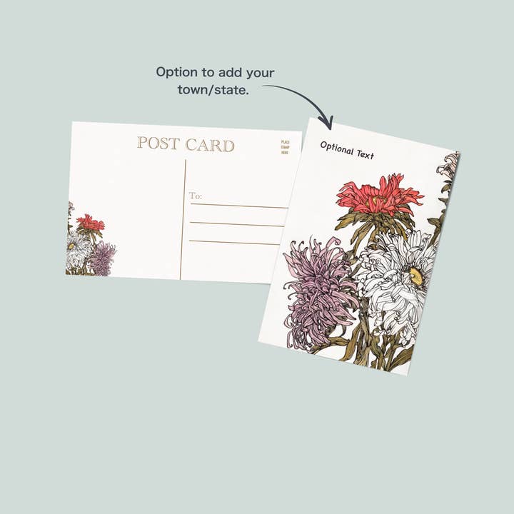 Floral post card | vintage post card for wholesale by Simply Northern