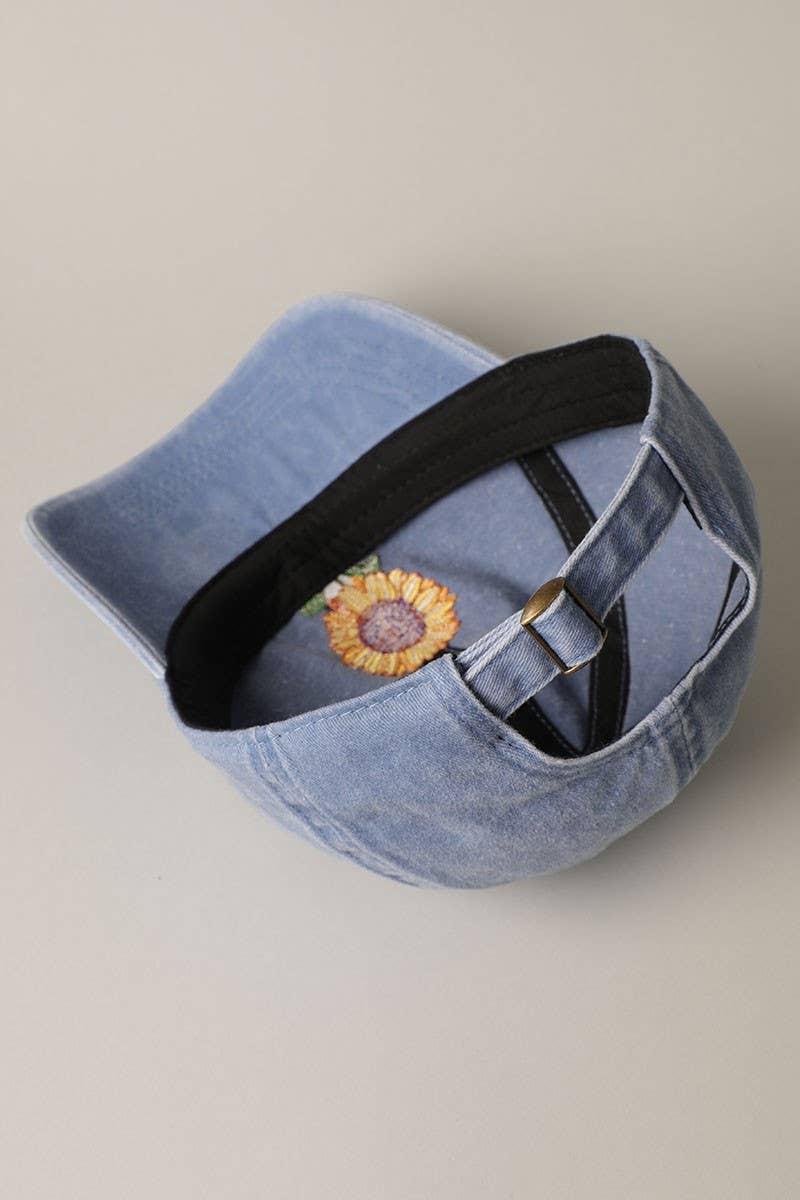 Fashion City - Venta al por mayor Gorra de béisbol - Mujer - Gorra de béisbol bordada girasol4