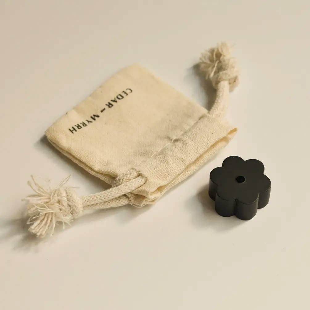 Cedar and Myrrh - Vente Porte-encens - Porte-encens en laiton noir Flower7